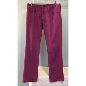 EUC Lilly Pulitzer Women’s Size 4 Worth Pink Straight Jeans Cotton Spandex Blend
